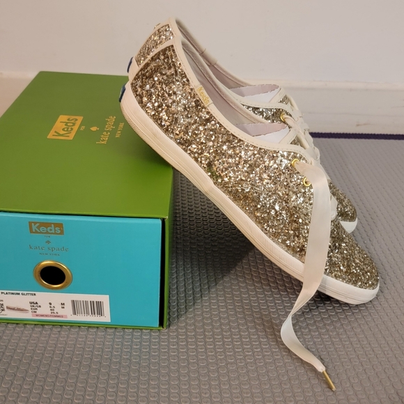 Kate Spade ♠️ Keds gold glitter shoes - Picture 6 of 6
